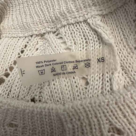 Charlotte Russe Pointelle Knit Elastic Waist Pull On Casual Shorts White Size XS - Picture 4 of 4